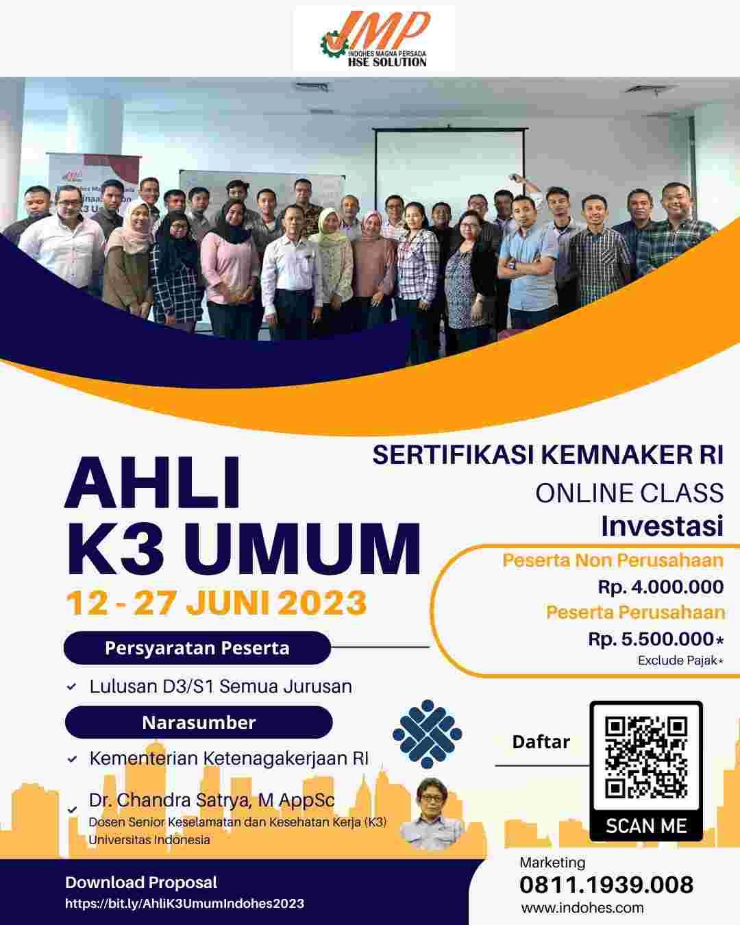 Online Class: Refreshment Ahli K3 Umum