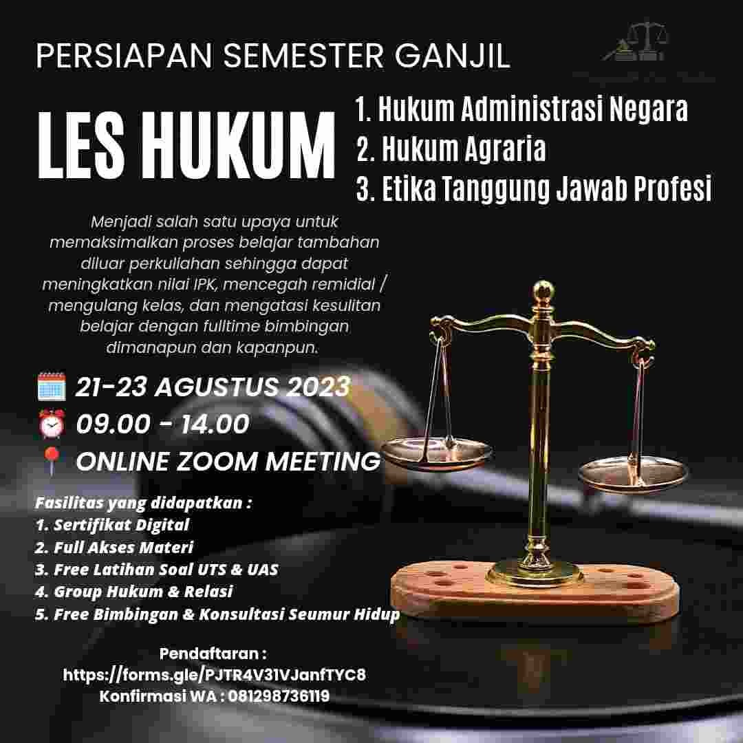 Persiapan Kuliah Hukum Semester Ganjil #3