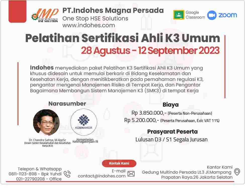 Pelatihan K3 Sertifikasi Ahli K3 Umum