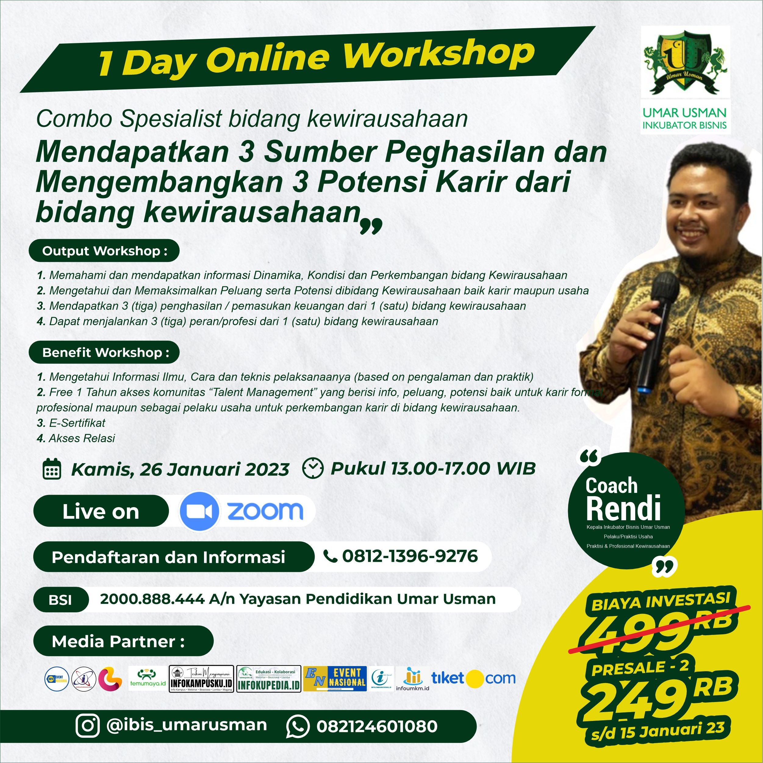 One Day Online Workshop 