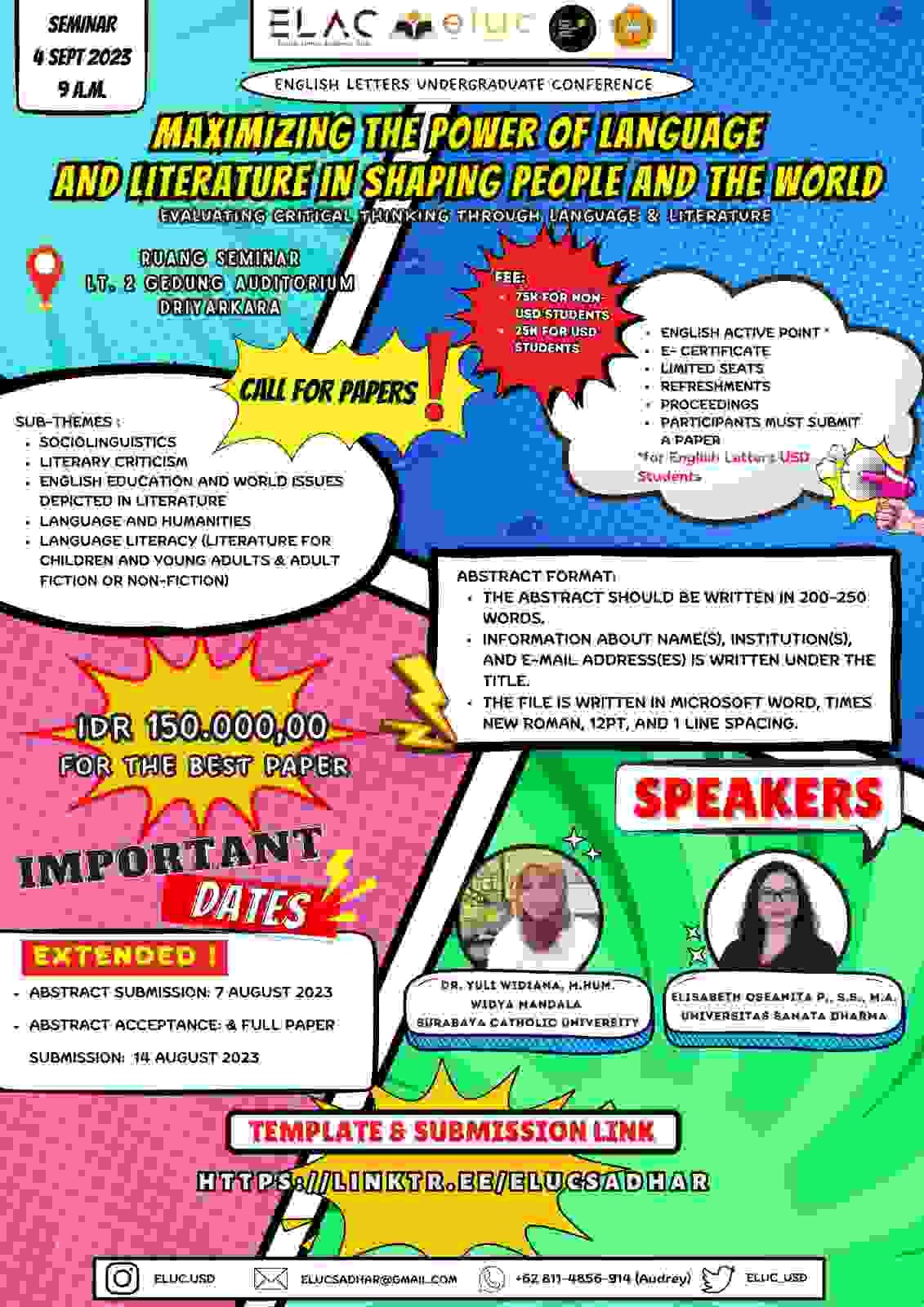 The 7th English Letters Undergraduate Conference (ELUC)